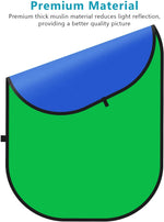 Load image into Gallery viewer, Neewer 150x200cm Chromakey Telón de Fondo Plegable Azul-Verde
